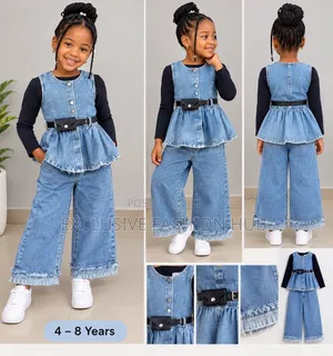 The Children's Place Blue Wide-Leg Jeans (Girls, 6-9Y)