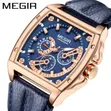 Megir Chronograph Leather Watch - Waterproof, Branded Box - 2