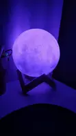 3D Moon Light Lamp 15cm Dimmable RGB - 2