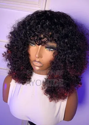 Fringe Jollof Fluffy Curls Wig