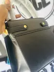 Lyn Classic Black Leather Handbag - 2