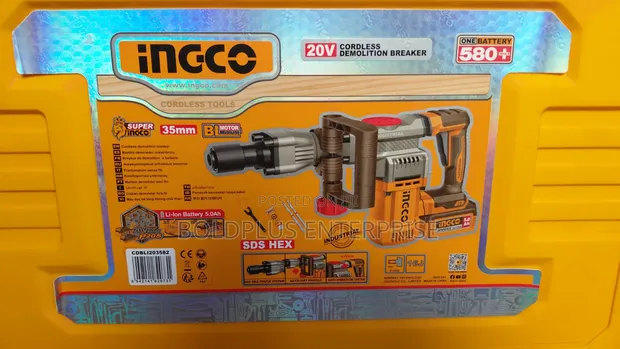 35mm INGCO 20V Brushless Cordless Demolition Breaker - 1