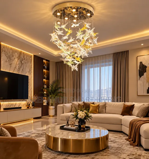 Designer Flowers Glass Chandelier Modern LED Pendant Light Luxury - 1