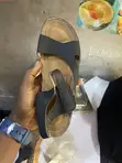 Women's Leather Casual Sandals - Brown - 1