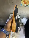 Women's Leather Casual Sandals - Brown - 2