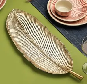 Gold Leaf Decorative Platter / Serving Tray