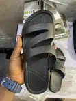 Rubber Palm Slides - Black - 2
