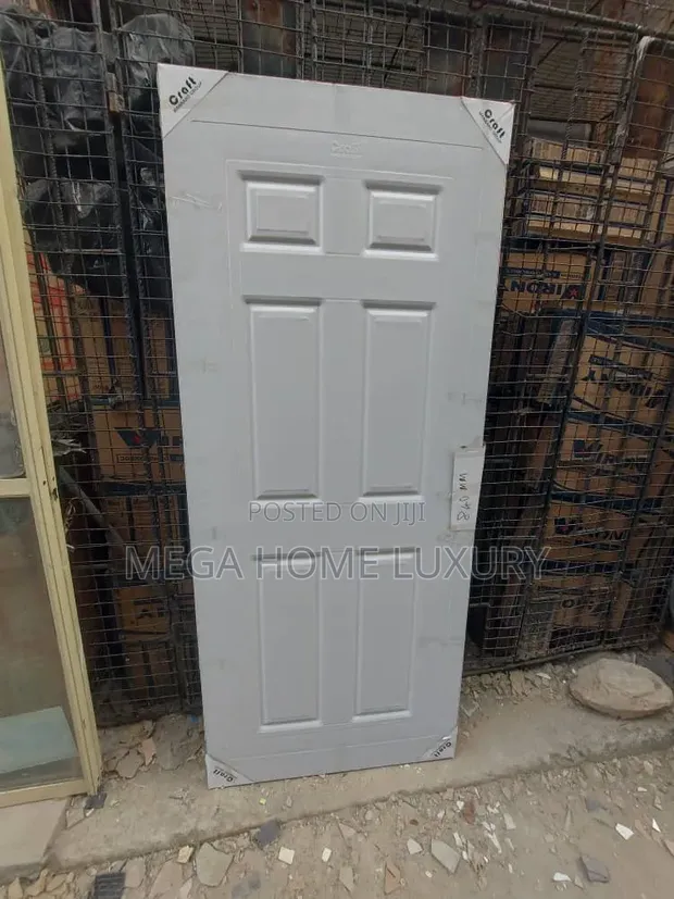 Modern Interior Room Door - White Wood - 1