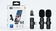 Dual Wireless Lavalier Microphone tare da Type-C & Lightning Adapters - 1