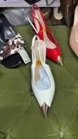 Aaronfaiy Pointed Silk Half Shoes - 2