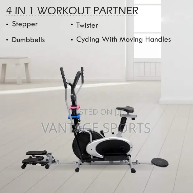 Bodyfit 4-in-1 Elliptical Cross Trainer Exercise Bike - 1