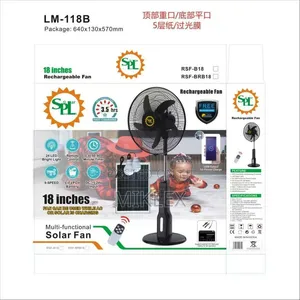 Fan mai Recharge da Solar - Sama da sa'o'i 17