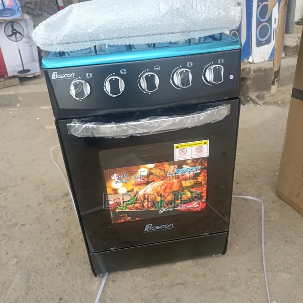 Boscon 4-Burner Standing Gas Cooker with Automatic Ignition - 1