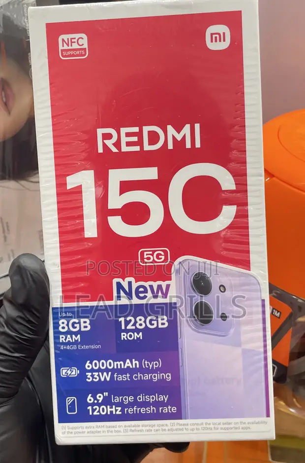 Redmi 15C 8GB RAM 128GB Storage Orange - 1