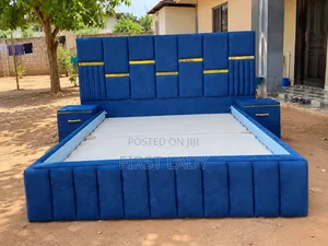 6x6 Bedframe with 2 Side Drawers - Brand New