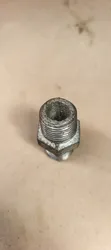 Galvanised Iron Hexagon Nipple - 1/2" Male x Male - 3