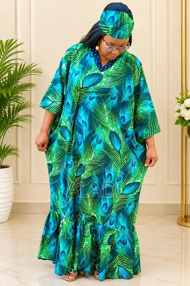 Elegant Ankara Kaftan Outfit for Women - 1