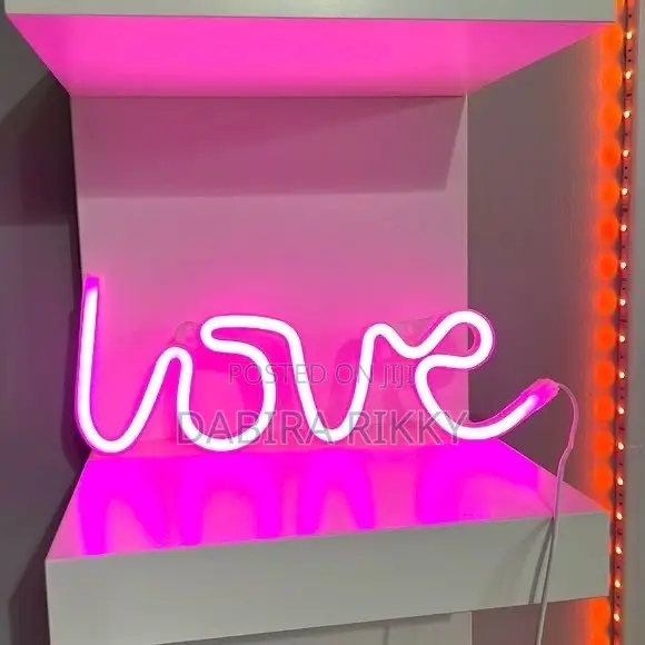 LOVE Neon Sign Light - Pink - 1