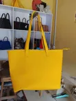 Plain Leather Handmade Tote Bag - 1