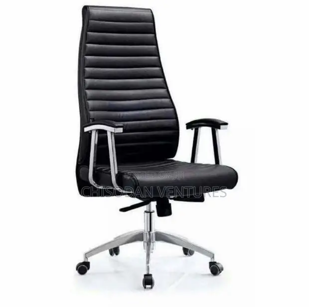 Executive Elegant Recliner Swivel Chair - Black - 1