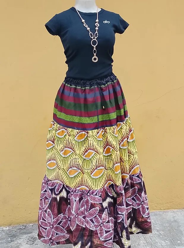 Beautiful Ankara Layered Bubu Skirt - Stylish Unique - 1