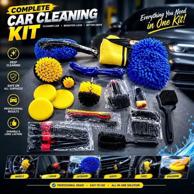 Complete Car Cleaning Kit - Brand New - 1