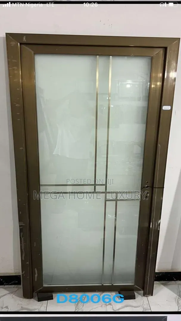 Luxury Glass Designer Front Door - Gold - 1