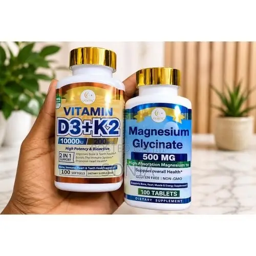 Vitamin D3 + Magnesium Glycinate 500mg (2 Pack) - 1