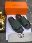 Hermès Textured Cross-Strap Sandals Green - 2