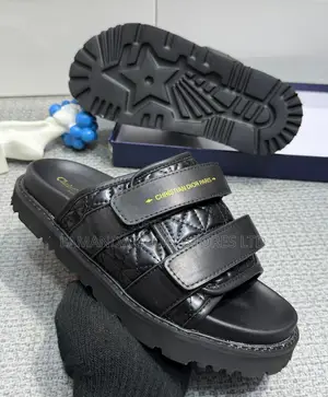 Dior Quilted Double-Strap Sandals - Black