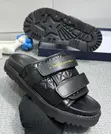 Dior Quilted Double-Strap Sandals - Black - 1