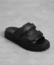 Dior Quilted Double-Strap Sandals - Black - 2