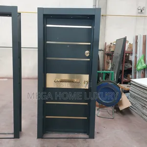 Modern Exquisite Security Door - Black Composite