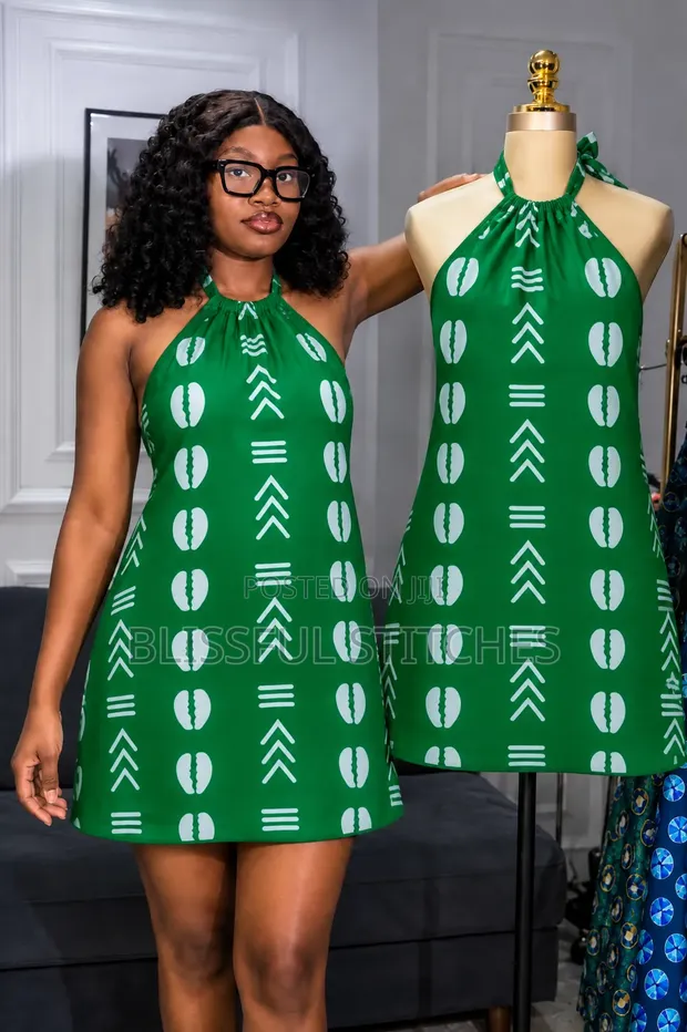 Ankara Backless Gown - 1