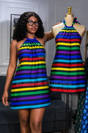 Ankara Backless Gown