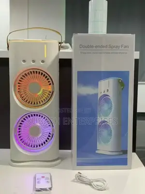 Rechargeable Rotating Double Spray Fan with Remote
