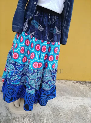 Women's Ankara Multi-Layered Maxi Skirt
