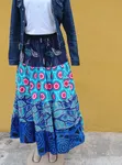 Women's Ankara Multi-Layered Maxi Skirt - 4