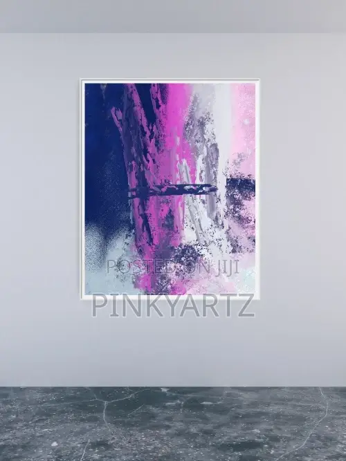 Zane Mai Launi Shuɗi Mai Tsarin Abstract Tare da Zane Mai Tsari - 1