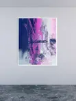 Zane Mai Launi Shuɗi Mai Tsarin Abstract Tare da Zane Mai Tsari - 1