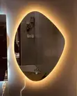 LED Bathroom Mirror with Touch Sensor - Irregular Pebble Shape - 2