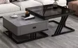 Modern Luxury 2-in-1 Nesting Center Table Set with Storage - 2