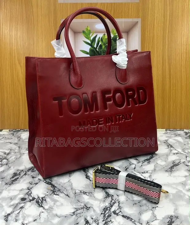 Premium Tom Ford Handbag - Black Genuine Leather - 1