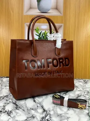 Premium Tom Ford Handbag - Black Genuine Leather
