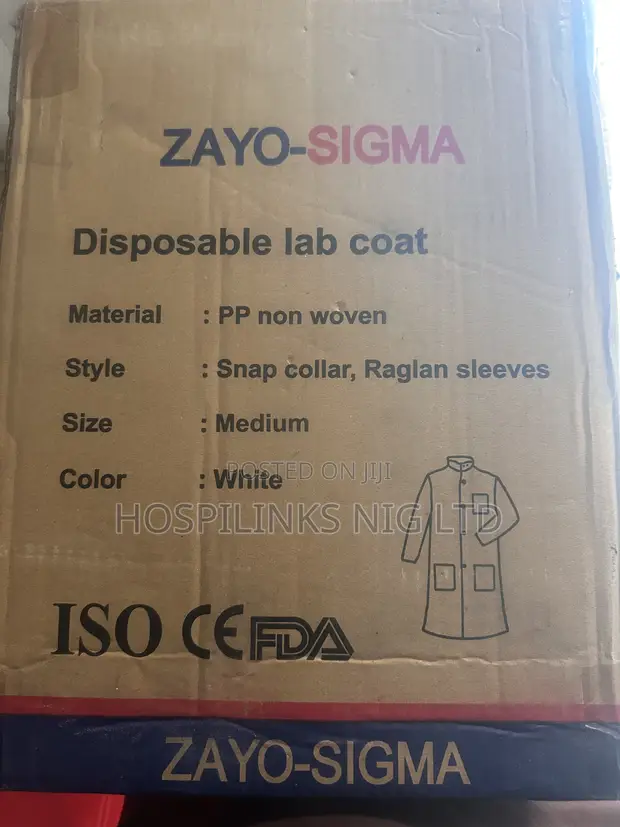Disposable Lab Coats - White, Large (30pcs/ctn) - 1