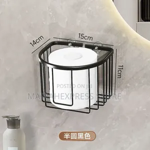 Iron Tissue Holder - Black