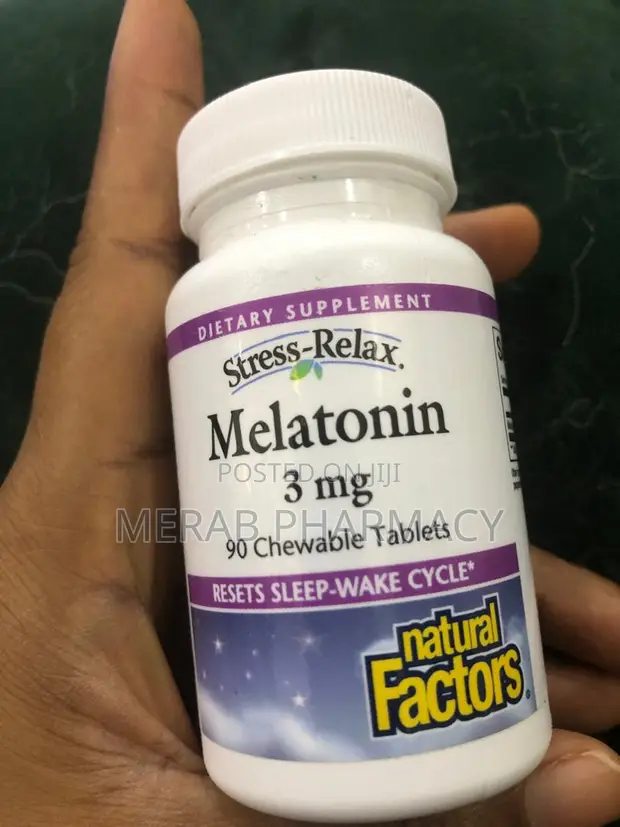 Natural Factors Stress-Relax Melatonin 3mg, 90 Chewables - 1