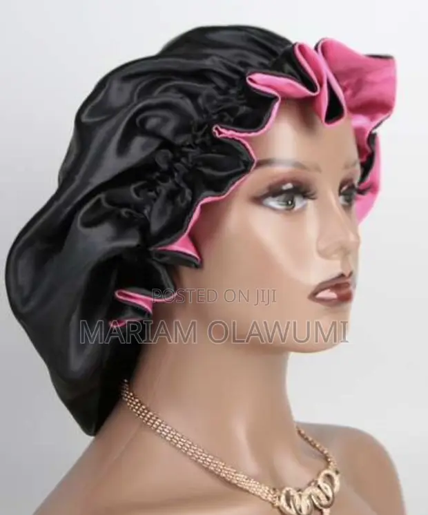 2-in-1 Reversible Satin Hair Bonnet - Brand New - 1