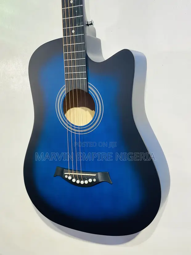 New 38" Blue Acoustic Guitar with Bag & Strap - 1