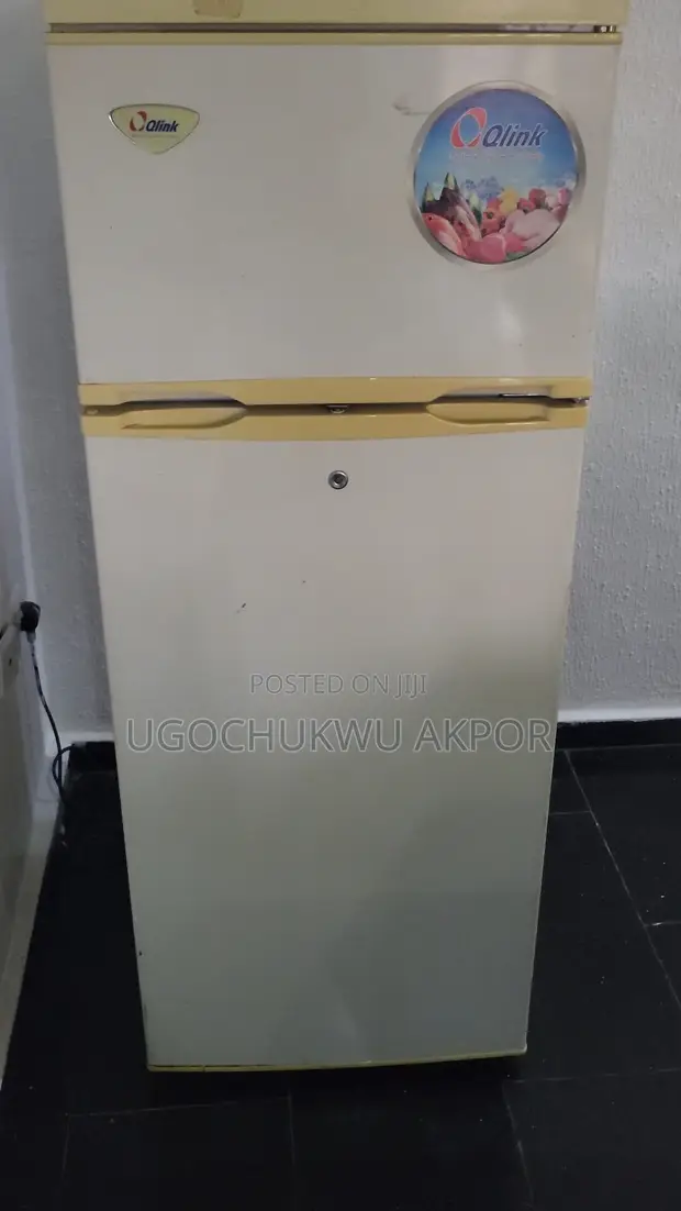 Qlink Double Door Refrigerator with Top Freezer - 1